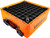 YakAttack ShortStak Solo Storage Crate W/ Lid 13"x13" Low-Profile Orange