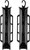 YakAttack TetherTube Rod Holder 2Pk Integrated Leash/Mounting Hardware BLK