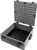 YakAttack ShortStak Solo Storage Box Low-Profile Crate W/ Lid 16"x16" Grey