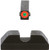 Ameriglo Glock Grn Tritium Orange Outline Front Blk Serrated U Notch Rear