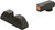 Ameriglo Glock Grn Tritium Orange Outline Front Blk Serrated U Notch Rear