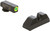 Ameriglo Glock Grn Tritium LumiGreen Outline F Blk Serrated U Notch R