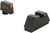 Ameriglo Glock XL Tall Green Tritium Orange Outline Front Blk Outline Rear
