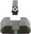Ameriglo i-Dot Glock Green Tritium White Outline Front Grn Single Dot Rear
