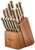 Smith's Cabin & Lodge Cutlery Block Set 15-Piece 420 SS W/ Hammered Finish