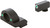 AmeriGlo Ghost Ring Style Night Sights, Green Tritium/White Outline Front