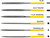Otis Technology 6 Piece Pro Gunsmithing File Set Black/Yellow FG-934