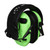 Walker's Razor Slim Electronic Ear Muffs Ultra Low Profile HI Viz Green