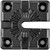 YakAttack GridLoc MightyMount Low-Profile Kayak Track Mount Base Blk