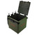 YakAttack BlackPak Pro 13" x 13" Fishing Crate W/ 3 Rod Holders Ranger Grn