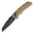 Hogue Deka Manual Folder 3.25" Wharncliffe Blade - Blk Cerakote/ FDE Frame