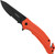 Kershaw Barricade Rescue Folding Knife Serrated Drop Point Blade Orange