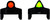 HIVIZ Model 400 Two-In-One Magnetic Base Rib Shotgun Sight Green & Orange