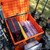 YakAttack BlackPak Pro 16"x16" Fishing Crate W/ 6 Rod Holders Orange USED