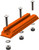 YakAttack GearTrac 4" Orange 0.9" Wide Polymer Surface Mount w/ Hardware