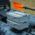 YakAttack TracPak Combo Kit 2 Stackable Boxes w/ Quick Release Grey USED