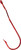 Tru Turn Aberdeen Blood Red Finish Panfish Hook Size 4 7Pk