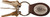 Drake Full-Grain Brown Leather Key Chain Metal Oval Drake Logo DA7009-LEA