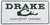 Drake Waterfowl Duck Head Logo Aluminum License Plate White