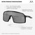 Oakley Sutro Sunglasses Matte Black Rectangle Frame, Prizm Road Lenses