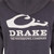 Drake Waterfowl Logo Midweight Cotton Hoodie Night Sky Dk Heather Medium