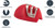 KitchenIQ Edge Grip 2-Stage Knife Sharpener Coarse & Fine Sharpeners Red