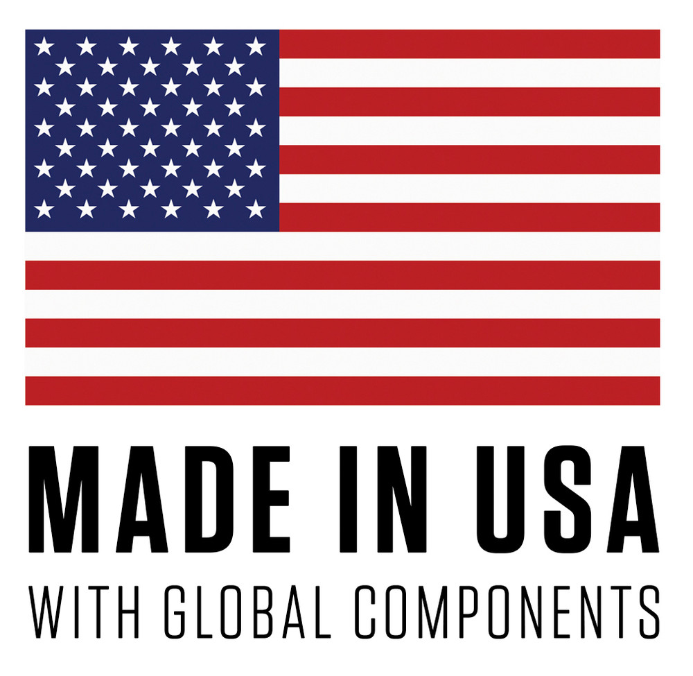 Made In The USA with Global Components.