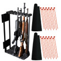 Installed rack includes 24 rifle rods.
