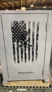 Pebbled Slate Exterior Finish with Distressed USA Flag.