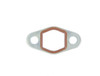 A gasket for a turbo oil return line for a Caterpillar 3406E or C15 engines.