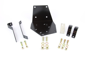An exhaust support bracket kit that is used on Kenworth trucks that have an above the frame exhaust system with a single right side above from exhaust.