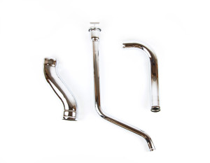 A replacement tube kit with a chrome finish for Detroit Series 60 engines includes the Oil Fill Tube, Oil Cooler Inlet Tube and Coolant Bypass Tube