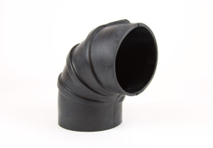 A universal 90-degree LONG RADIUS air intake elbow.  Each side of the elbow accepts a 6" OD tube.
