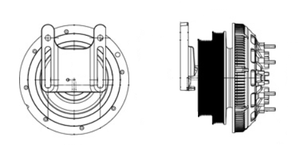 Fan Hub - Cat C15/3406E - 2 Speed 8/6 Groove Serpentine - DM Advantage