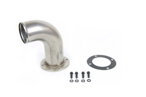 An air intake elbow kit for Caterpillar C10 or C12 engines for use with external air cleaners