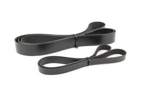 Kustom Truck Parts Belt Set, 99102017, for Kenworth W900L/Peterbilt 388/389 Cat C15/3406E 12/6 Groove  