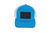 Kustom Truck Parts Trucker Hat, R112-CYAN-WHT-KAF0002, blue and white branded leather patch for diesel truckers