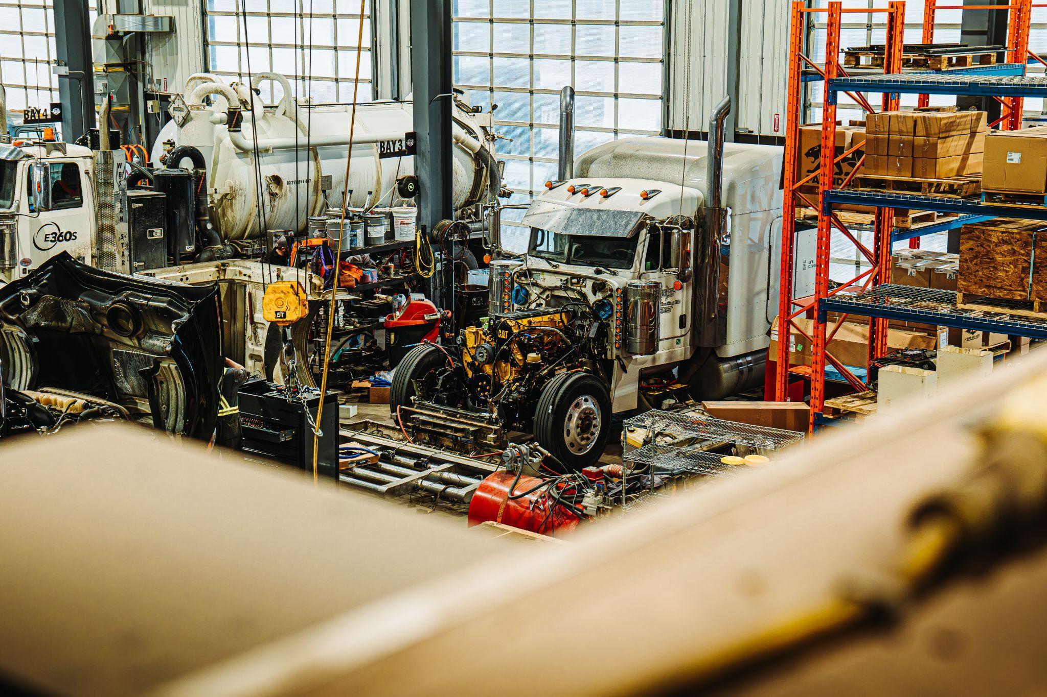 Peterbilt 389 with CAT C15 engine conversion