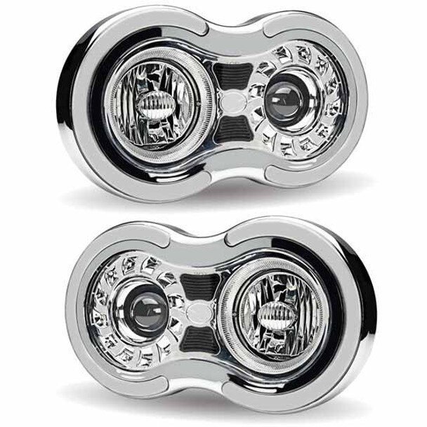 PETERBILT 367 YEAR 2021 RETRO SERIES DOUBLE ROUND LED PROJECTION