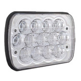 5 X 7 Inch Rectangular LED Headlight With 13 Diodes 1800-2700 Lumen Replacement
