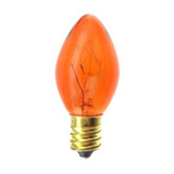 Replacement Light Bulb for Interlight 7w C7 Transparent Orange - 7W, 120V, C7 Base