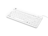 Slim Cool LP Waterproof Sealed Keyboard With MagFix And Backlight White