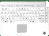 IN-0126522 Slim Cool Waterproof Sealed Keyboard With Touchpad With MagFix White