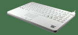 Slim Cool Waterproof Sealed Keyboard With Touchpad With MagFix White