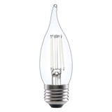 LED 5.5W B10 Candelabra Dimmable White Filament 5000K Daylight 4-Pack Replacement