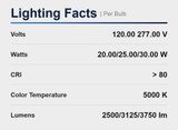 30W LED 1x4 Volumetric Troffer 120-277V 0-10V Dimmable 5000K Daylight White Finish