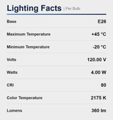 LED 4W B10 Bent Tip Dimmable 2200K Warm White Generation 2