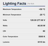 46W 96IN LED Retro Strip 120-277V 0-10V Dimmable 5000K Daylight White Finish w Emerg Backup