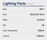 Replacement for LED16TT5DLFGP835AB (for OSRAM SYLVANIA) and others