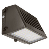 100W LED Cutoff Wall Pack 120-277V 0-10V Dimmable Sel CCT with Photocell Bronze Finish Replacement